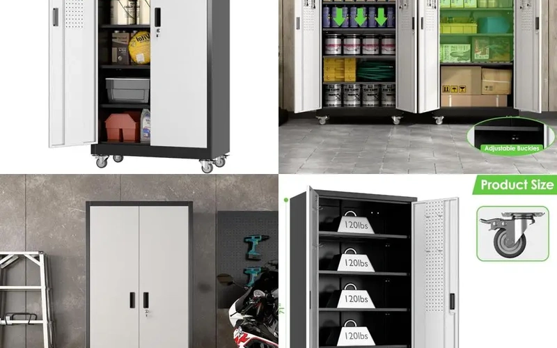 metal-garagecabinetset-with-adjustable-shelves