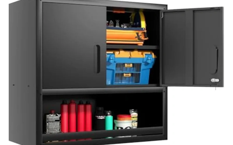 metal-garagecabinetset-with-lockable-doors