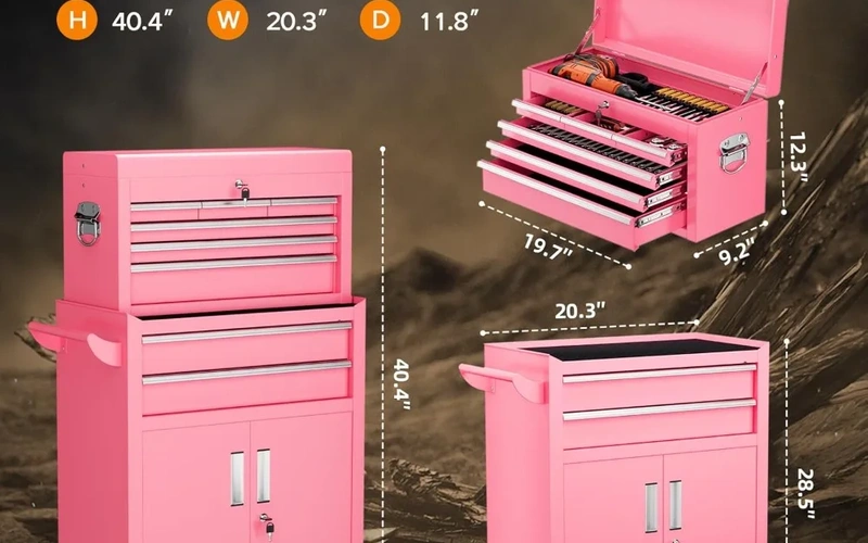 rolling-metal-garagecabinetset-with-drawers