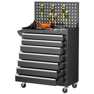 Rolling Metal Garagecabinetset with Pegboard